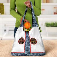 Cameroon Traditional Toghu Pattern Grocery Bag African Tribal Ndop Geometric Design