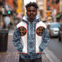 Cameroon Traditional Toghu Pattern Hoodie African Tribal Ndop Geometric Design