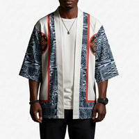 Cameroon Traditional Toghu Pattern Kimono African Tribal Ndop Geometric Design