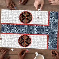 Cameroon Traditional Toghu Pattern Puzzle African Tribal Ndop Geometric Design