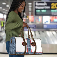 Cameroon Traditional Toghu Pattern Travel Bag African Tribal Ndop Geometric Design