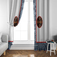 Cameroon Traditional Toghu Pattern Window Curtain African Tribal Ndop Geometric Design