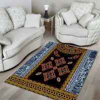 Cameroon Bamileke Toghu Pattern Area Rug Bamenda Royal Cultural Design