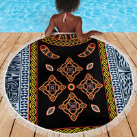 Cameroon Bamileke Toghu Pattern Beach Blanket Bamenda Royal Cultural Design