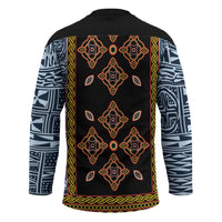 Cameroon Bamileke Toghu Pattern Hockey Jersey Bamenda Royal Cultural Design
