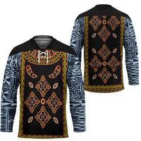 Cameroon Bamileke Toghu Pattern Hockey Jersey Bamenda Royal Cultural Design