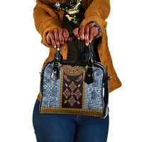 Cameroon Bamileke Toghu Pattern Shoulder Handbag Bamenda Royal Cultural Design