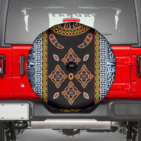 Cameroon Bamileke Toghu Pattern Spare Tire Cover Bamenda Royal Cultural Design