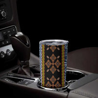 Cameroon Bamileke Toghu Pattern Tumbler Cup Bamenda Royal Cultural Design