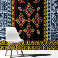 Cameroon Bamileke Toghu Pattern Window Curtain Bamenda Royal Cultural Design