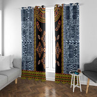Cameroon Bamileke Toghu Pattern Window Curtain Bamenda Royal Cultural Design