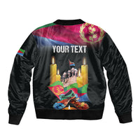 Personalized Eritrea Martyrs Day Sleeve Zip Bomber Jacket Eritrea EPLF Honoring Shida Heroes