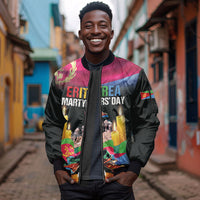 Personalized Eritrea Martyrs Day Sleeve Zip Bomber Jacket Eritrea EPLF Honoring Shida Heroes