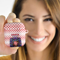 Croatia National Day AirPods Case Croatian Kuna Heritage Iris Floral