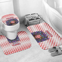 Croatia National Day Bathroom Set Croatian Kuna Heritage Iris Floral