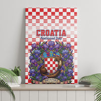 Croatia National Day Canvas Wall Art Croatian Kuna Heritage Iris Floral