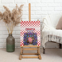 Croatia National Day Canvas Wall Art Croatian Kuna Heritage Iris Floral