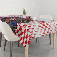 Croatia National Day Tablecloth Croatian Kuna Heritage Iris Floral