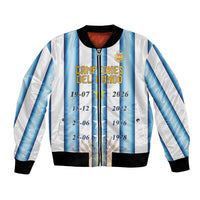 Custom Argentina Campeones Del Mundo 2026 Bomber Jacket Four Star World Champions Glory