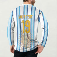 Custom Argentina Campeones Del Mundo 2026 Button Sweatshirt Four Star World Champions Glory