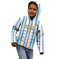 Custom Argentina Campeones Del Mundo 2026 Kid Hoodie Four Star World Champions Glory