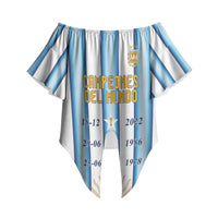 Custom Argentina Campeones Del Mundo 2026 Off Shoulder Wrap Waist Top Four Star World Champions Glory