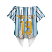 Custom Argentina Campeones Del Mundo 2026 Off Shoulder Wrap Waist Top Four Star World Champions Glory