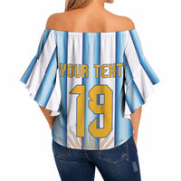 Custom Argentina Campeones Del Mundo 2026 Off Shoulder Wrap Waist Top Four Star World Champions Glory