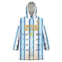 Custom Argentina Campeones Del Mundo 2026 Wearable Blanket Hoodie Four Star World Champions Glory