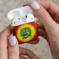 Lithuania Christmas Tie Dye AirPods Case Skeleton Basketball Slam Dunk Santa Hat - Wonder Print Shop