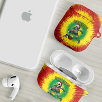 Lithuania Christmas Tie Dye AirPods Case Skeleton Basketball Slam Dunk Santa Hat - Wonder Print Shop