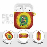 Lithuania Christmas Tie Dye AirPods Case Skeleton Basketball Slam Dunk Santa Hat - Wonder Print Shop