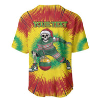 Personalized Lithuania Christmas Tie Dye Baseball Jersey Skeleton Basketball Slam Dunk Santa Hat LT19