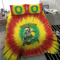 Lithuania Christmas Tie Dye Bedding Set Skeleton Basketball Slam Dunk Santa Hat - Wonder Print Shop