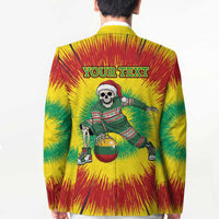 Personalized Lithuania Christmas Tie Dye Blazer Skeleton Basketball Slam Dunk Santa Hat LT19