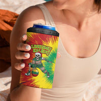 Lithuania Christmas Tie Dye 4 in 1 Can Cooler Tumbler Skeleton Basketball Slam Dunk Santa Hat - Wonder Print Shop