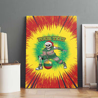 Lithuania Christmas Tie Dye Canvas Wall Art Skeleton Basketball Slam Dunk Santa Hat - Wonder Print Shop