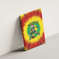 Lithuania Christmas Tie Dye Canvas Wall Art Skeleton Basketball Slam Dunk Santa Hat - Wonder Print Shop