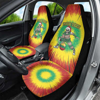 Lithuania Christmas Tie Dye Car Seat Cover Skeleton Basketball Slam Dunk Santa Hat - Wonder Print Shop