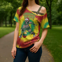 Personalized Lithuania Christmas Tie Dye Cross Shoulder Shirt Skeleton Basketball Slam Dunk Santa Hat LT19