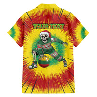 Personalized Lithuania Christmas Tie Dye Family Matching Off Shoulder Short Dress and Hawaiian Shirt Skeleton Basketball Slam Dunk Santa Hat LT19
