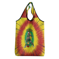Lithuania Christmas Tie Dye Grocery Bag Skeleton Basketball Slam Dunk Santa Hat - Wonder Print Shop