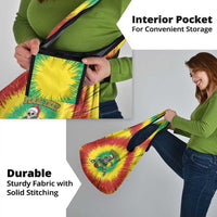 Lithuania Christmas Tie Dye Grocery Bag Skeleton Basketball Slam Dunk Santa Hat - Wonder Print Shop