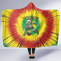 Lithuania Christmas Tie Dye Hooded Blanket Skeleton Basketball Slam Dunk Santa Hat - Wonder Print Shop