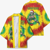 Personalized Lithuania Christmas Tie Dye Kimono Skeleton Basketball Slam Dunk Santa Hat LT19