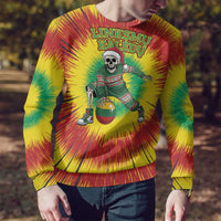Lithuania Christmas Tie Dye Ugly Christmas Sweater Skeleton Basketball Slam Dunk Santa Hat - Wonder Print Shop