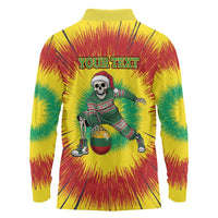 Personalized Lithuania Christmas Tie Dye Long Sleeve Polo Shirt Skeleton Basketball Slam Dunk Santa Hat LT19