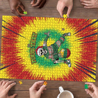 Lithuania Christmas Tie Dye Puzzle Skeleton Basketball Slam Dunk Santa Hat - Wonder Print Shop