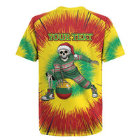 Personalized Lithuania Christmas Tie Dye Rugby Jersey Skeleton Basketball Slam Dunk Santa Hat LT19