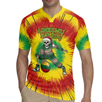 Personalized Lithuania Christmas Tie Dye Rugby Jersey Skeleton Basketball Slam Dunk Santa Hat LT19